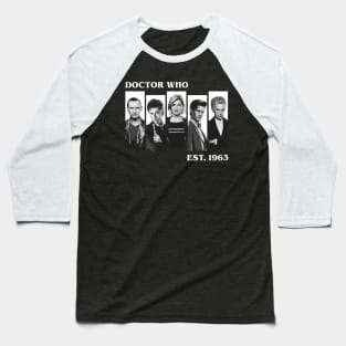 Doctor Who Est 1963 Classic Black Baseball T-Shirt